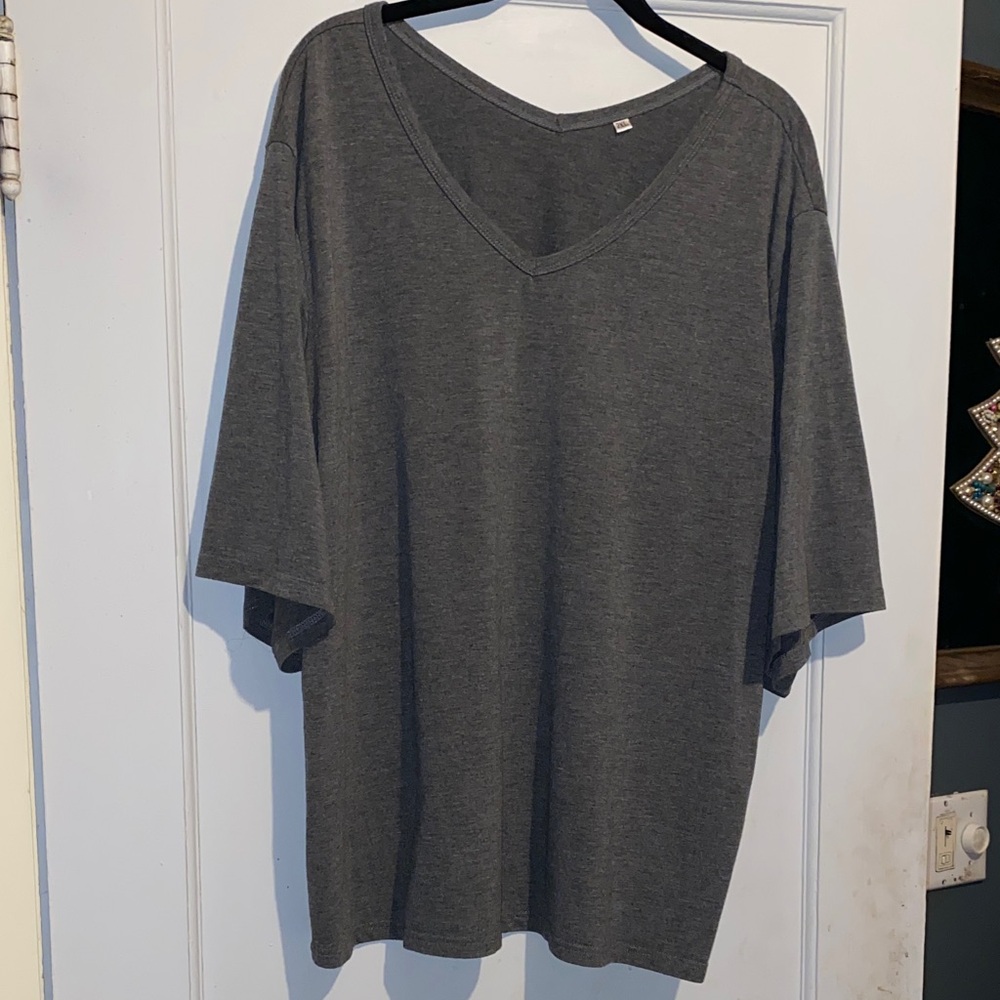 Gray V-Neck Men's Shirt